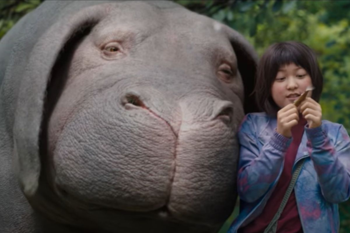 Hlavná hrdinka a Okja (reprofoto youtube/Netflix)