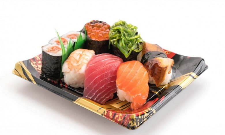 sushi maki nigiri losos