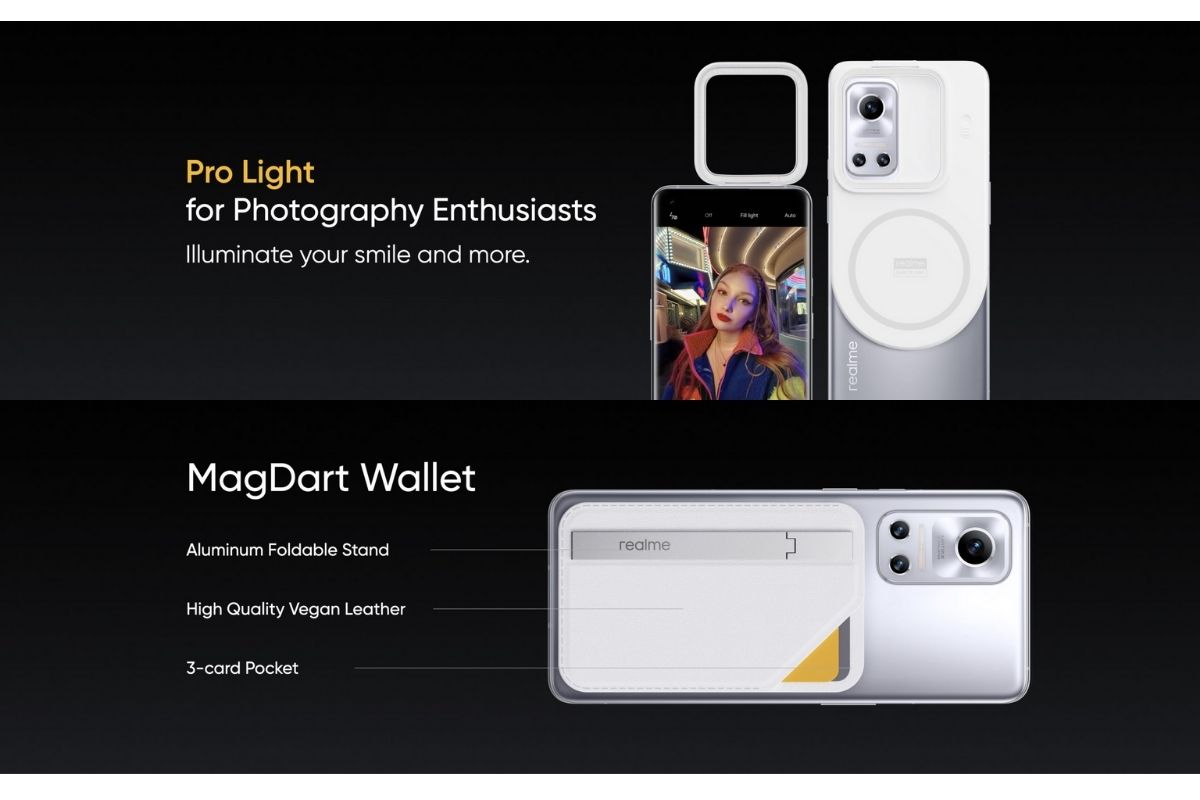 Novinkou je aj vyklápacie svetlo a magnetická peňaženka (zdroj obrázku: Realme)