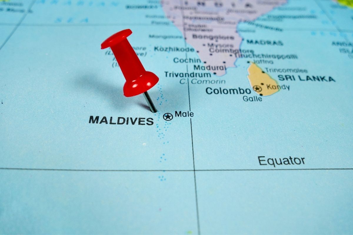 Maledivy na mape sveta (zdroj obrázku: canva.com)