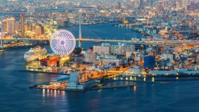 Mesto Osaka (zdroj obrázku: canva.com)