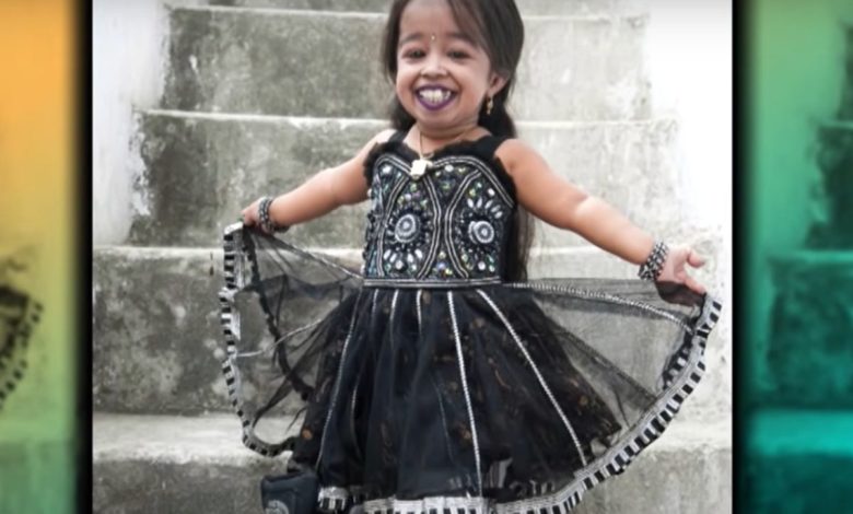 Najmenšia žena na svete Jyoti Amge (reprofoto youtube.com/ Entertainment Tonight)
