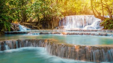 Vodopád Kuang Si v Luang Prabang (zdroj obrázku: canva.com)