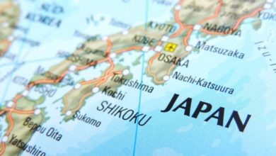 Mapa Japonska (zdroj obrázku: canva.com)