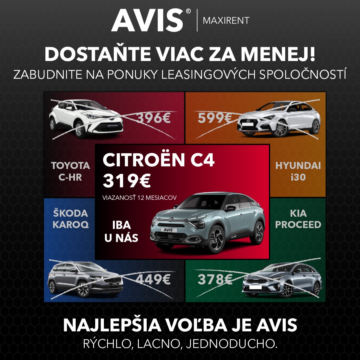 Avis prenájom vozidiel